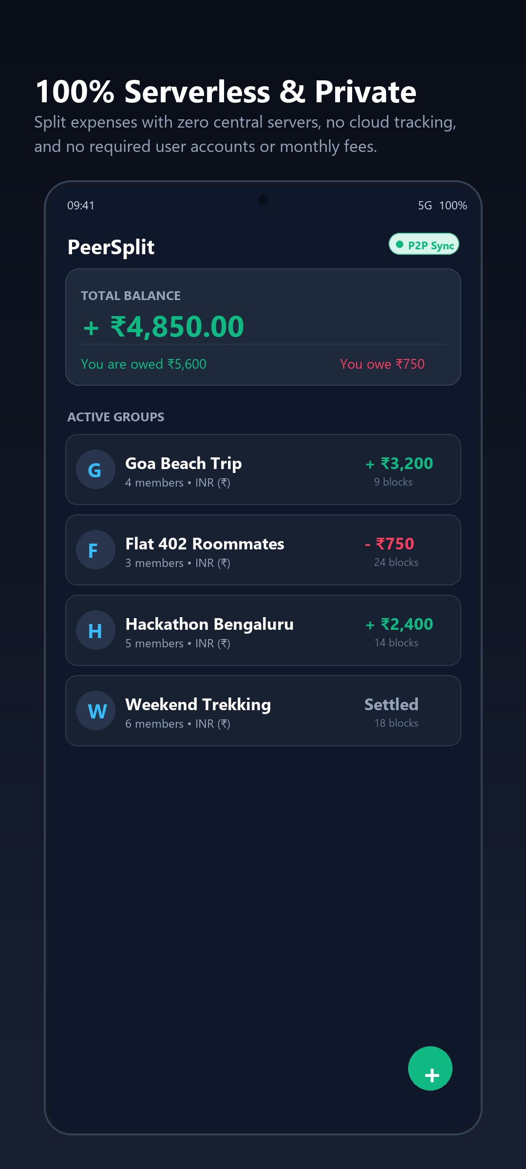 PeerSplit Dashboard
